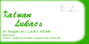 kalman lukacs business card